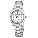 Stuhrling Original Women’s 408LL.01 Symphony Swiss Quartz Swarovski Crystal-Accented Silver Dial Watch