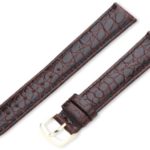 Hadley-Roma Men’s MSM717LB 180 18-mm Brown Crocodile Grained Leather Watch Strap