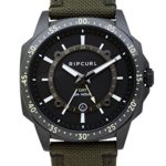 Rip Curl Men’s ‘Mayhem’ Quartz Stainless Steel and Nylon Sport Watch, Color Green (Model: A3099-MIL)