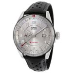 Oris Artix Audi Sport GMT Automatic Silver Dial Black Leather Mens Watch 747-7701-4461LS