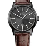 Hugo Boss Men’s Architecture 1513071 Brown Leather Analog Quartz Watch