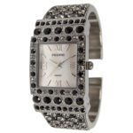 Pedre Women’s Silver-tone Crystal Bangle Watch 3880SX