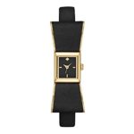 kate spade new york Goldtone Kenmare Black Leather Watch