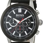 Hugo Boss 1513191 Leather Mens Watch – Black Dial44; Chronograph