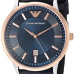 Emporio Armani Men’s AR2506 Dress Black Leather Quartz Watch