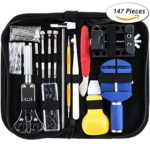Watch Repair Kit Professional 147 PCS Spring Bar Tool Watch Link Remover Band Pin Back Case Opener Tools