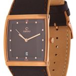 Obaku Denmark Men’s Quartz Watch V102GVNRN with Leather Strap