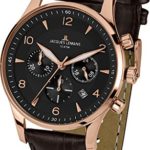 Jacques Lemans London 1-1654G 40mm Rose Gold Tone Case Leather Mineral Men’s Watch