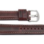 Hadley Roma Brown 22mm Mens Water Resistant and Hypo Allergenic Oil Tan Leather Watch Band