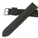 22mm Gray Genuine Cordura Hadley Roma Padded Stitched Watch Band Strap MS850