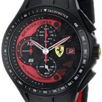 Ferrari Men’s 0830077 Race Day Chronograph Black Rubber Strap Watch