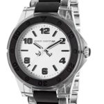 Juicy Couture Women’s 1900870 Rich Girl Clear Plastic Bracelet With Black Silicone Inlay Watch