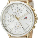 Tommy Hilfiger Women’s ‘Sport’ Quartz Gold-Tone and Leather Casual Watch, Color Champagne (Model: 1781790)