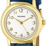 Pedre Women’s 0231GX Gold-Tone with Antique Blue Strap Watch