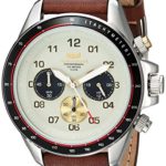 Vestal ‘ZR2’ Quartz Stainless Steel and Leather Casual Watch, Color Brown (Model: ZR243L01.BRWH)