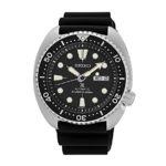 Seiko Men’s Automatic Diver Watch with Black Silicone Strap