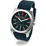 Locman Men’s 43mm Black Rubber Band Steel Case Quartz Analog Watch 020100CBFRD1GOK