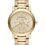 Authentic Burberry LUXURY Gold 2014 Womens Unisex Men The City Chronograph Watch BU9753