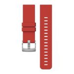 New Suunto Traverse Red Silicone Strap AW16 PVD Silver Brush Buckle