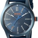 HUGO BOSS Men’s ‘DUBLIN’ Quartz Stainless Steel and Rubber Casual Watch, Color:Blue (Model: 1550046)