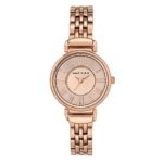 Anne Klein Rose Goldtone Roman Numeral Bracelet Watch