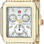 MICHELE Women’s MWW06P000016 Deco Analog Display Swiss Quartz Gold Watch