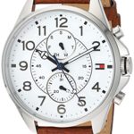 Tommy Hilfiger Men’s Quartz Stainless Steel and Leather Watch, Color:Brown (Model: 1791274)