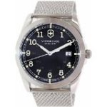 Victorinox Swiss Army Infantry Black Dial Woven SS Quartz Men’s Watch 241585