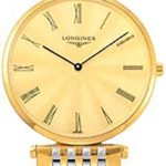 Longines Men’s Two Tone Steel Bracelet Gold Tone Steel Case Swiss Quartz Champagne Dial Watch L47092417