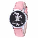 Unisex Halloween Themed Quartz Watch, Yeefant Fashion Faux Leather Band Dial Analog Quartz Sport Wrist Watch for Women Men