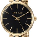 Anne Klein Women’s AK/3010BKGB Gold-Tone and Black Bracelet Watch