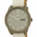 DKNY Women’s ‘Bryant Park’ Quartz Titanium and White Leather Casual Watch (Model: NY2445)