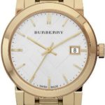 Burberry White Dial Gold-tone Ladies Watch BU9103