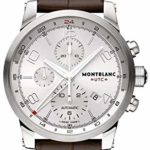 Montblanc Timewalker Silver Dial Brown Alligator Leather Chronograph Mens Watch 107065