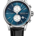 Hugo Boss Men’s Jet 1513283 Silver Leather Quartz Watch