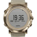 Suunto Mens Essential Gold Digital Display Quartz Watch, Ivory Leather Band, Round 49.1mm Case