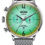 Welder Moody Stainless Steel Mesh Dual Time Watch with Date 45mm