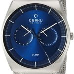 Obaku Men’s Quartz Stainless Steel Dress Watch, Color:Silver-Toned (Model: V176GMCLMC)