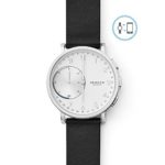 Skagen Connected Men’s Hagen Stainless Steel and Leather Hybrid Smartwatch, Color: Silver, Black (Model: SKT1100)