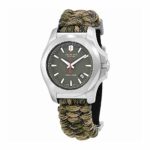 Victorinox I.N.O.X Olive Dial Swiss Quartz Mens Watch 241727