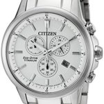 Citizen Eco-Drive Men’s ‘Titanium’ Quartz Casual Watch, Color: Silver-Toned (Model: AT2340-56A)