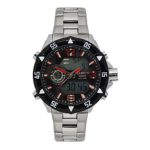 CROTON Men’s ‘CX2’ Quartz Stainless Steel Watch, Color:Silver-Toned (Model: CX328038SSWH)