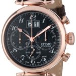 Ritmo Mundo Unisex 701/5 RG Brown Corinthian Classic Quartz Chronograph Three Oversized Subdials Watch