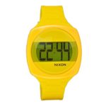 Nixon Men’s Dash A168639-00 Yellow Silicone Quartz Watch with Black Dial