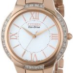 Citizen Women’s EM0093-59A Ciena Eco-Drive Rose Gold-Tone Watch with Link Bracelet