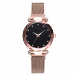 Womens Geneva Quartz Wrist Watches,Hengshikeji Unique Fashion Casual Quartz Mesh Belt Watch Analog Wrist Watch Clearance Ladies Watches on Sale Watches for Women,Round Dial The Font Krystal Watch