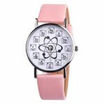 Womens Geneva Quartz Wrist Watches,Hengshikeji Fancy Womens Chemical Element Casual Leather Analog Quartz Watch Bracelets Clearance Lady Wrist Watch Female Watches on Sale Watches for Women Teen Girls