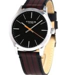 Coach Baxter Leather Strap with Varsity Stripe Men’s Watch 14602367