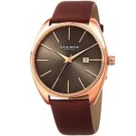 Akribos XXIV Men’s Sunray Dial Watch – Tonneau Shaped with Date Window On Genuine Leather Strap – AK945