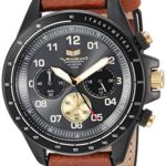 Vestal ZR2 Leather Stainless Steel Japanese-Quartz Watch with Strap, Brown, 20 (Model: ZR243L27.LBWH)